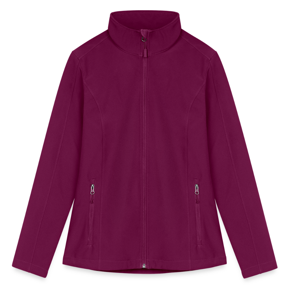 Customizable Women’s Soft Shell Jacket ADD YOUR OWN PHOTO, IMAGES, DESIGNS, QUOTES AND MORE - raspberry