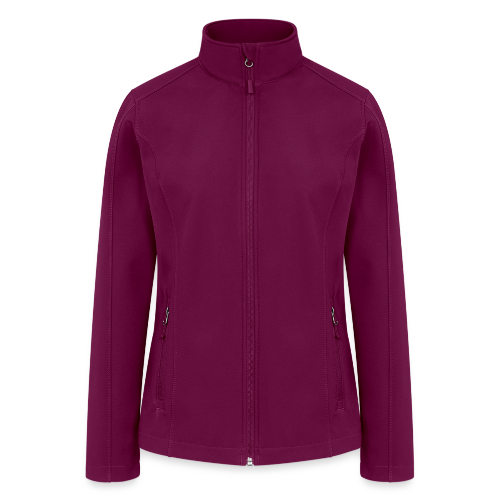 Customizable Women’s Soft Shell Jacket ADD YOUR OWN PHOTO, IMAGES, DESIGNS, QUOTES AND MORE - raspberry