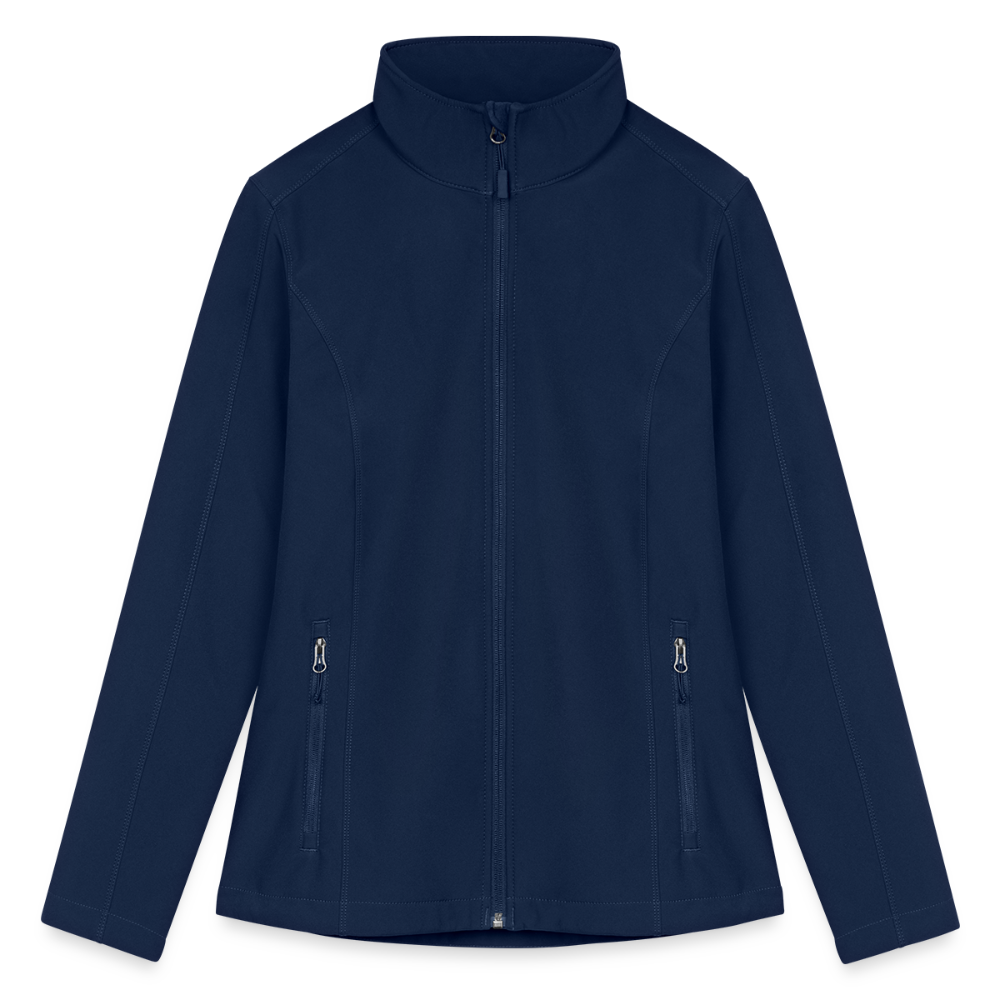 Customizable Women’s Soft Shell Jacket ADD YOUR OWN PHOTO, IMAGES, DESIGNS, QUOTES AND MORE - navy