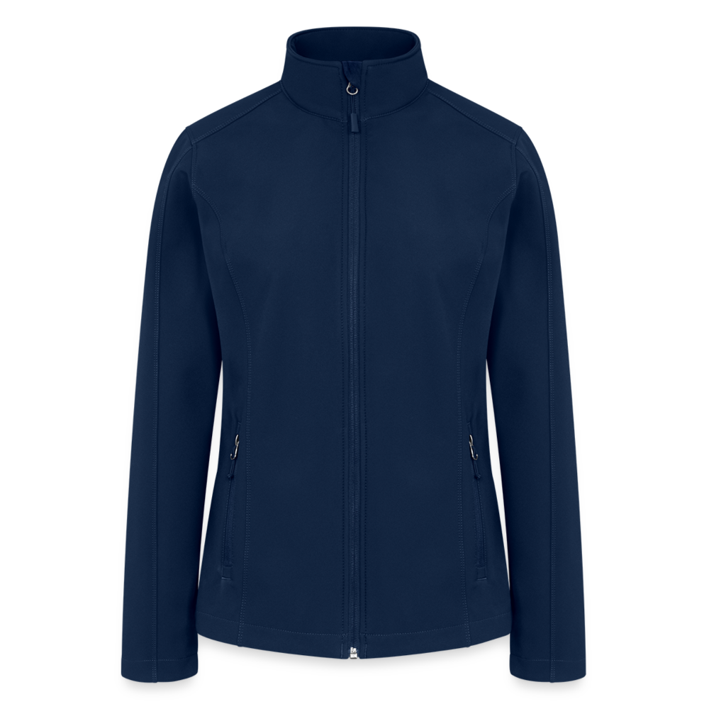 Customizable Women’s Soft Shell Jacket ADD YOUR OWN PHOTO, IMAGES, DESIGNS, QUOTES AND MORE - navy