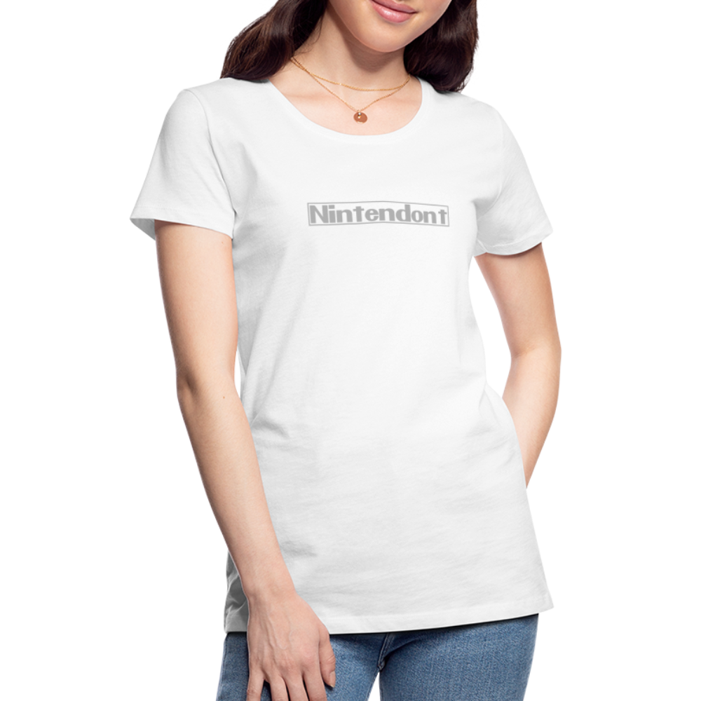 Nintendont funny parody Videogame Gift for Gamers Women’s Premium T-Shirt - white