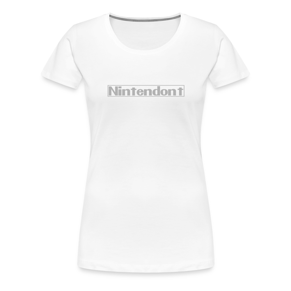 Nintendont funny parody Videogame Gift for Gamers Women’s Premium T-Shirt - white