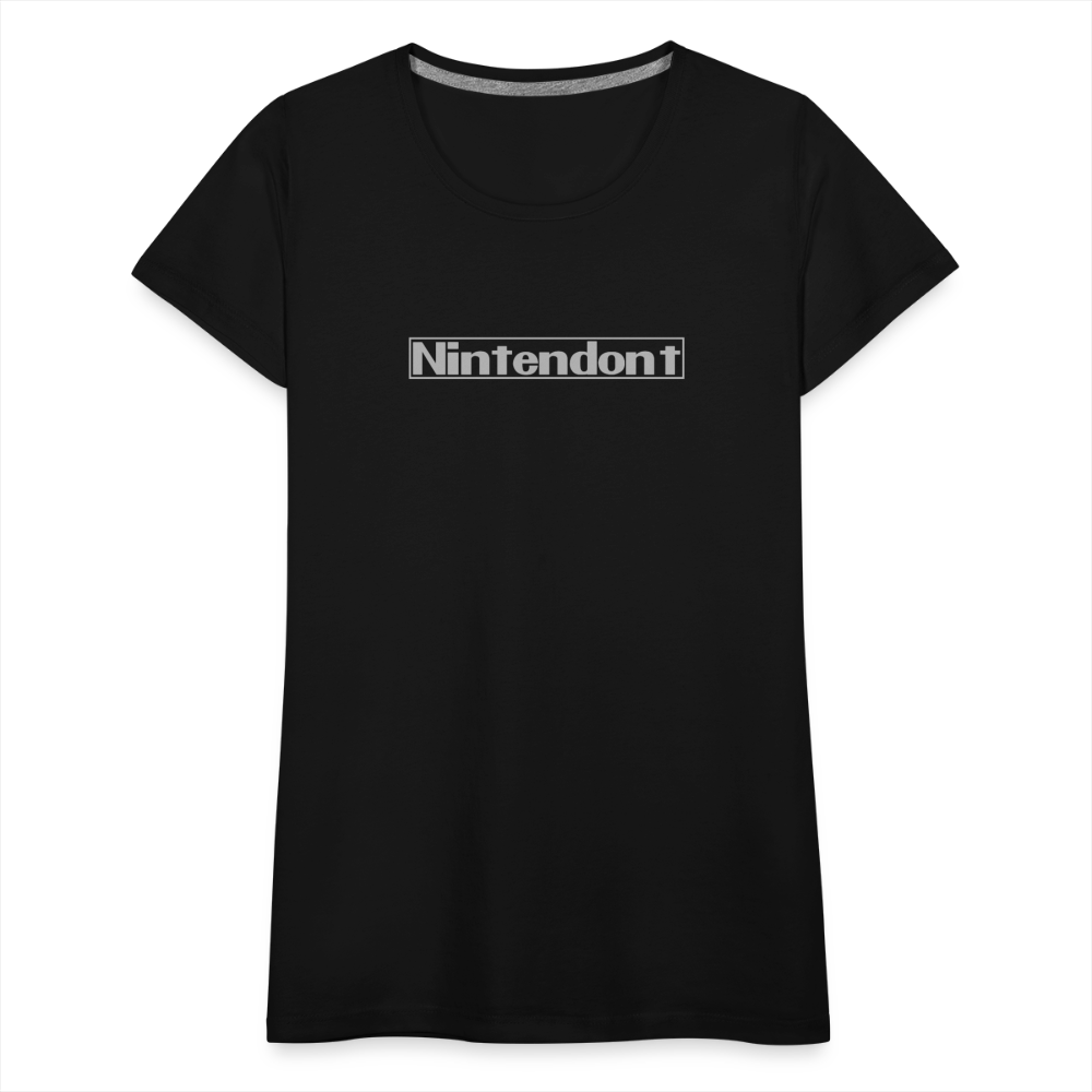 Nintendont funny parody Videogame Gift for Gamers Women’s Premium T-Shirt - black