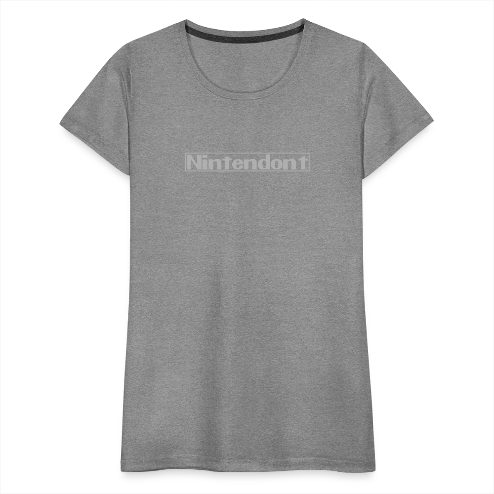 Nintendont funny parody Videogame Gift for Gamers Women’s Premium T-Shirt - heather gray