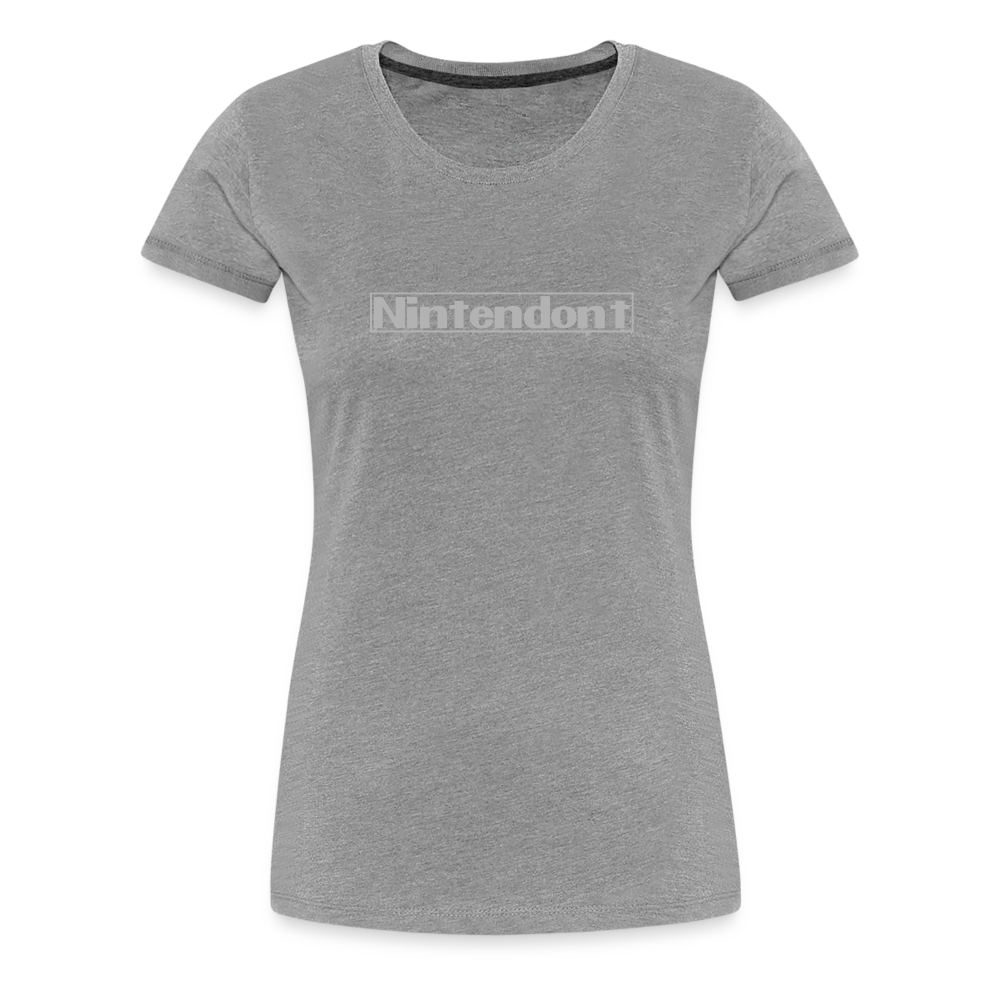 Nintendont funny parody Videogame Gift for Gamers Women’s Premium T-Shirt - heather gray