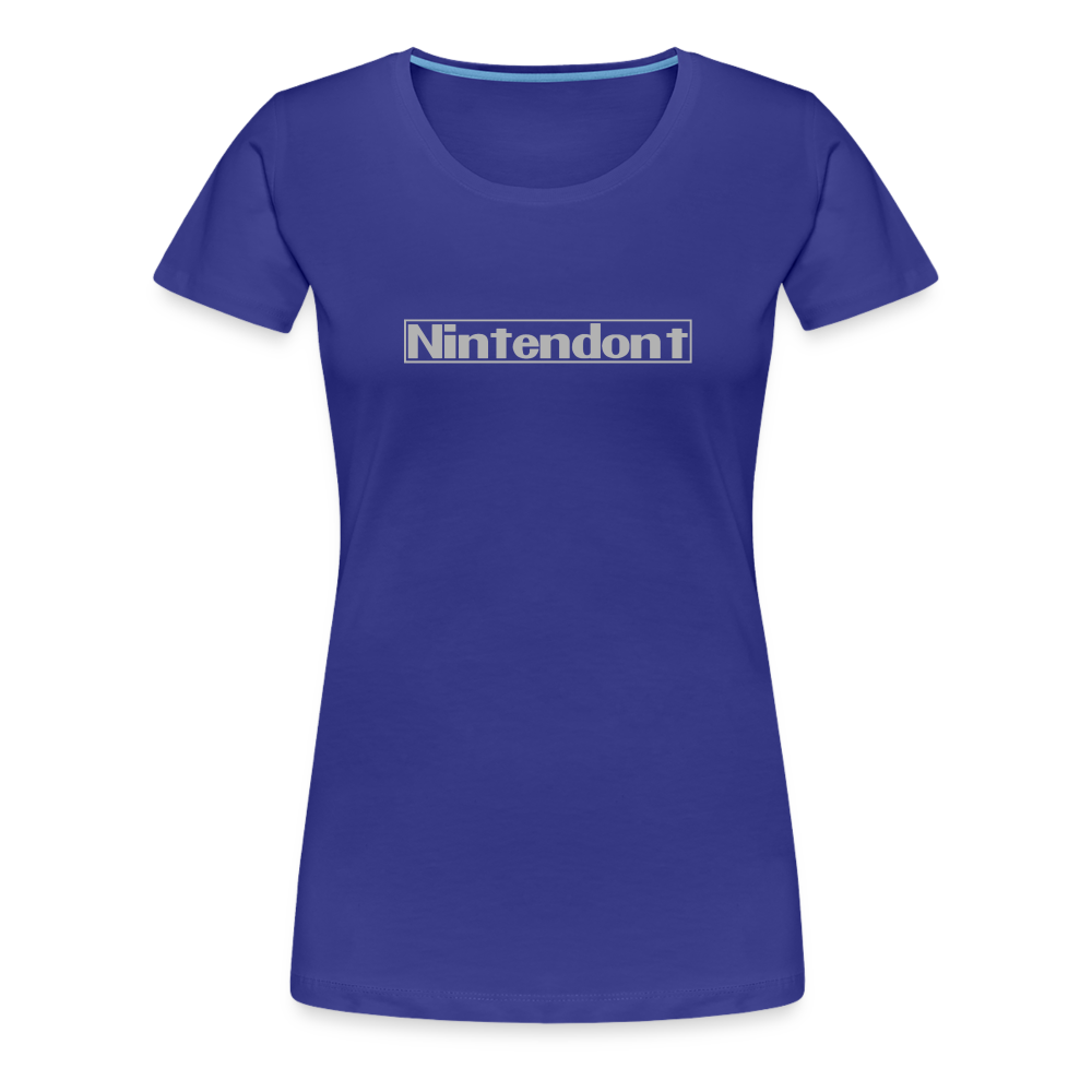 Nintendont funny parody Videogame Gift for Gamers Women’s Premium T-Shirt - royal blue