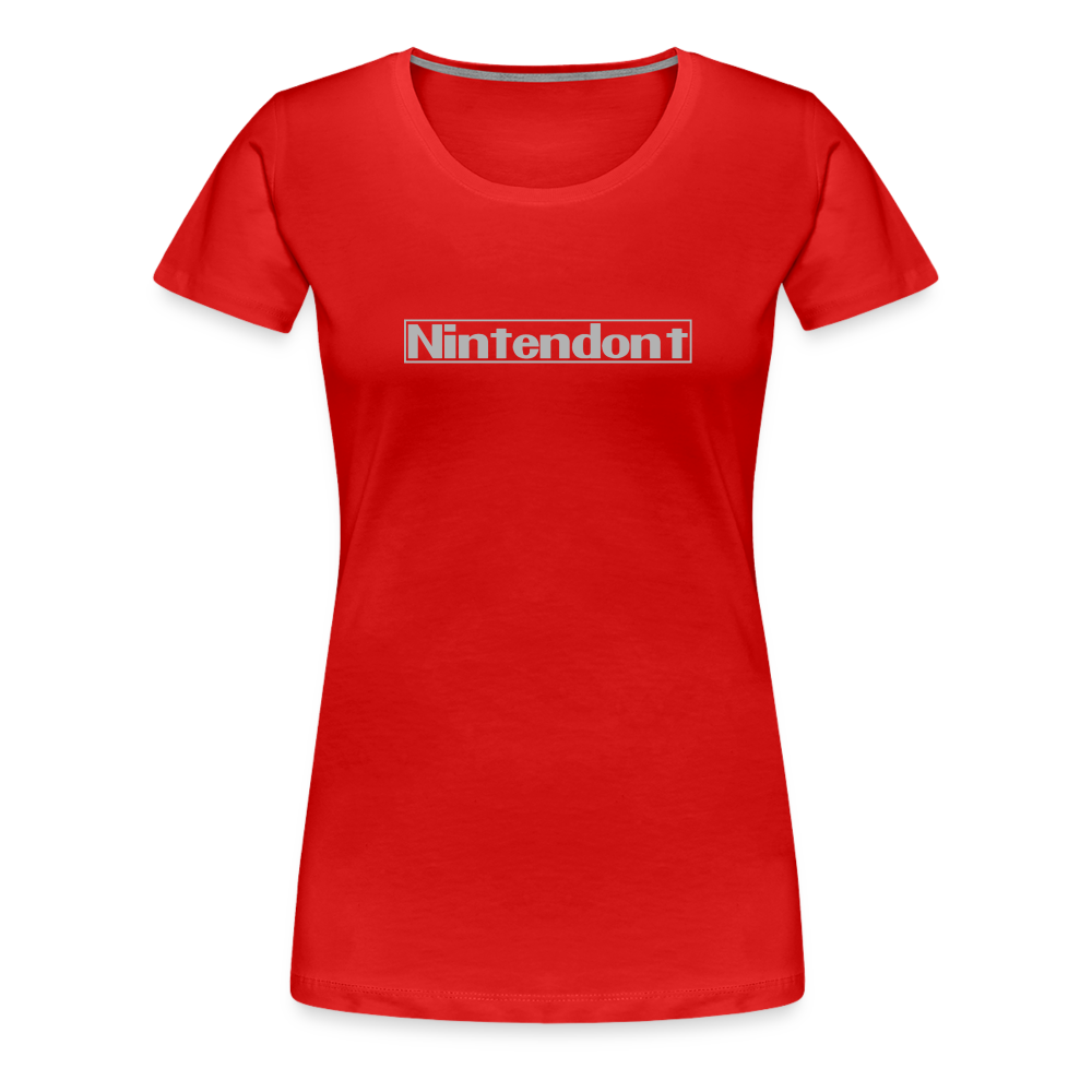 Nintendont funny parody Videogame Gift for Gamers Women’s Premium T-Shirt - red