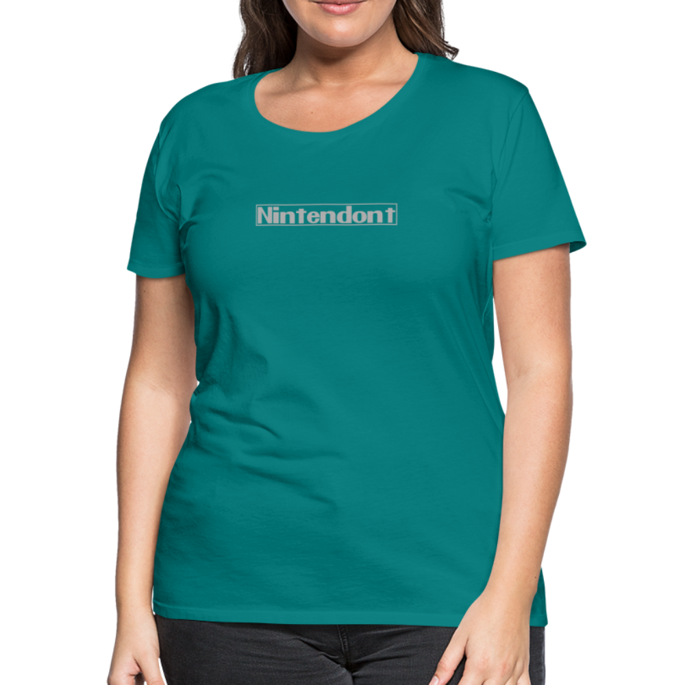 Nintendont funny parody Videogame Gift for Gamers Women’s Premium T-Shirt - teal