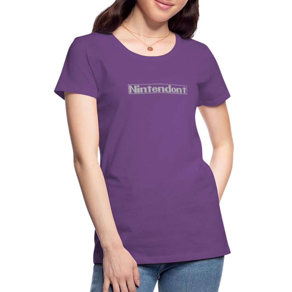 Nintendont funny parody Videogame Gift for Gamers Women’s Premium T-Shirt - purple