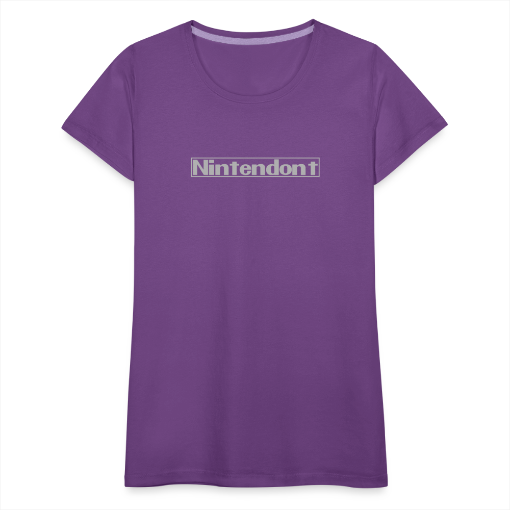 Nintendont funny parody Videogame Gift for Gamers Women’s Premium T-Shirt - purple