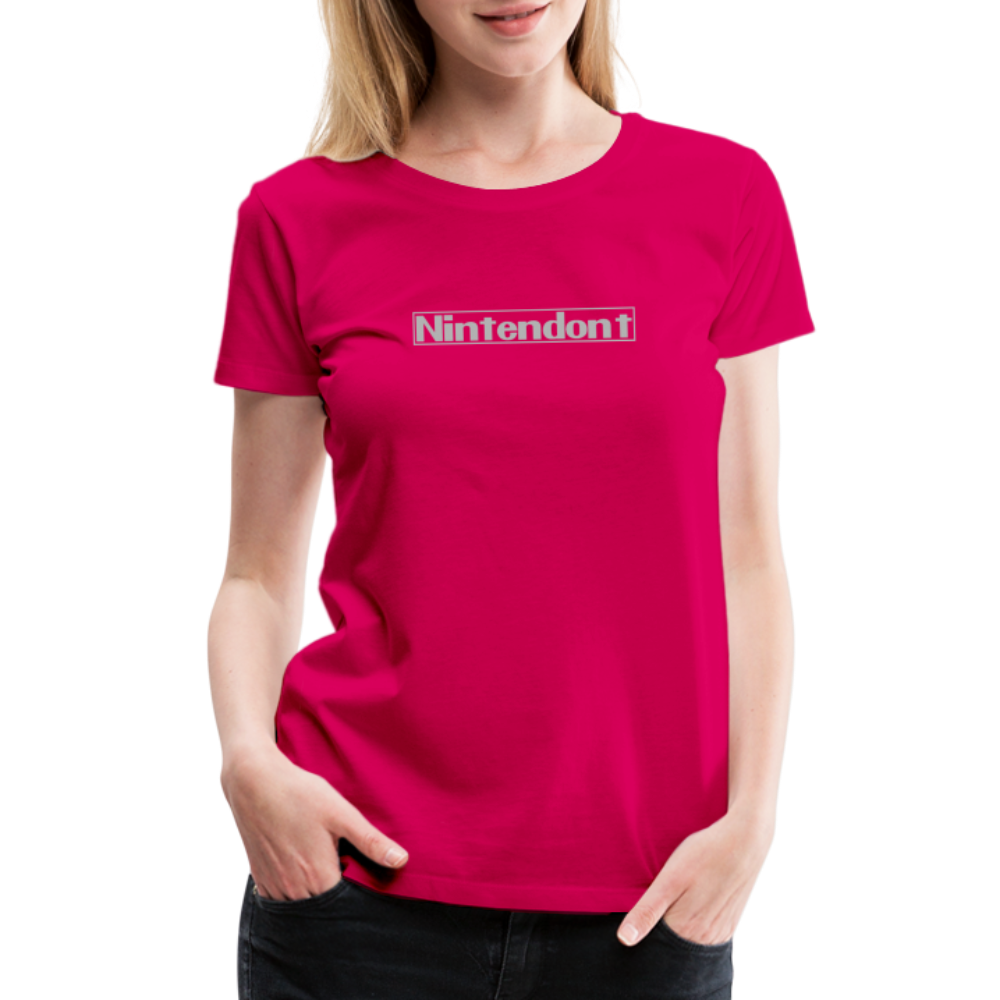 Nintendont funny parody Videogame Gift for Gamers Women’s Premium T-Shirt - dark pink