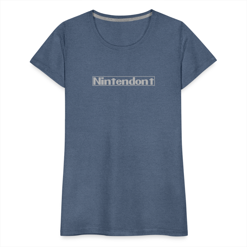Nintendont funny parody Videogame Gift for Gamers Women’s Premium T-Shirt - heather blue