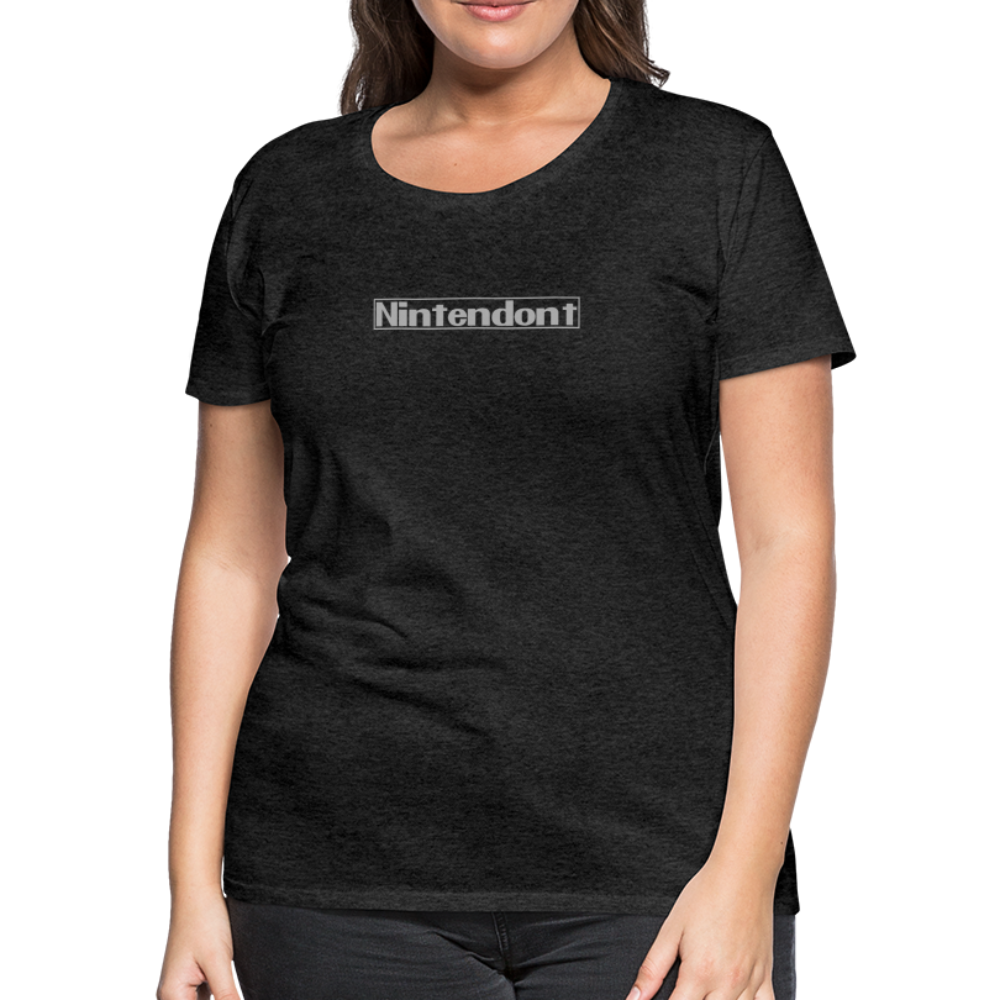 Nintendont funny parody Videogame Gift for Gamers Women’s Premium T-Shirt - charcoal grey