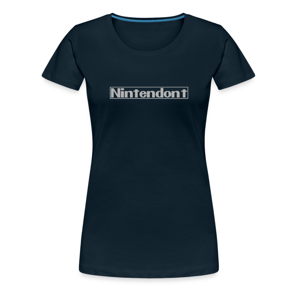 Nintendont funny parody Videogame Gift for Gamers Women’s Premium T-Shirt - deep navy