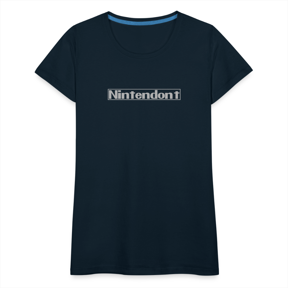 Nintendont funny parody Videogame Gift for Gamers Women’s Premium T-Shirt - deep navy