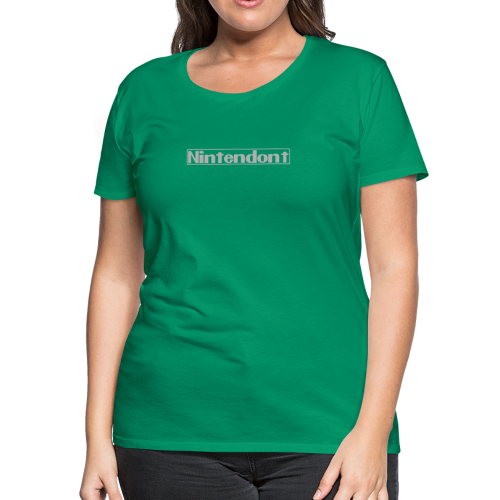 Nintendont funny parody Videogame Gift for Gamers Women’s Premium T-Shirt - kelly green
