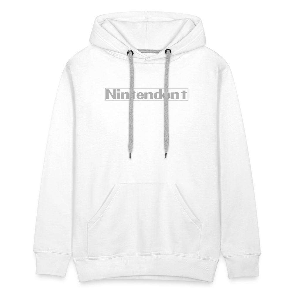 Nintendont funny parody Videogame Gift for Gamers Men’s Premium Hoodie - white