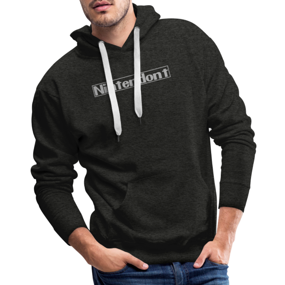 Nintendont funny parody Videogame Gift for Gamers Men’s Premium Hoodie - charcoal grey