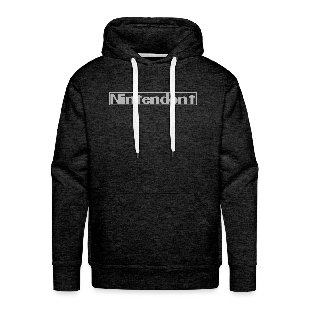 Nintendont funny parody Videogame Gift for Gamers Men’s Premium Hoodie - charcoal grey
