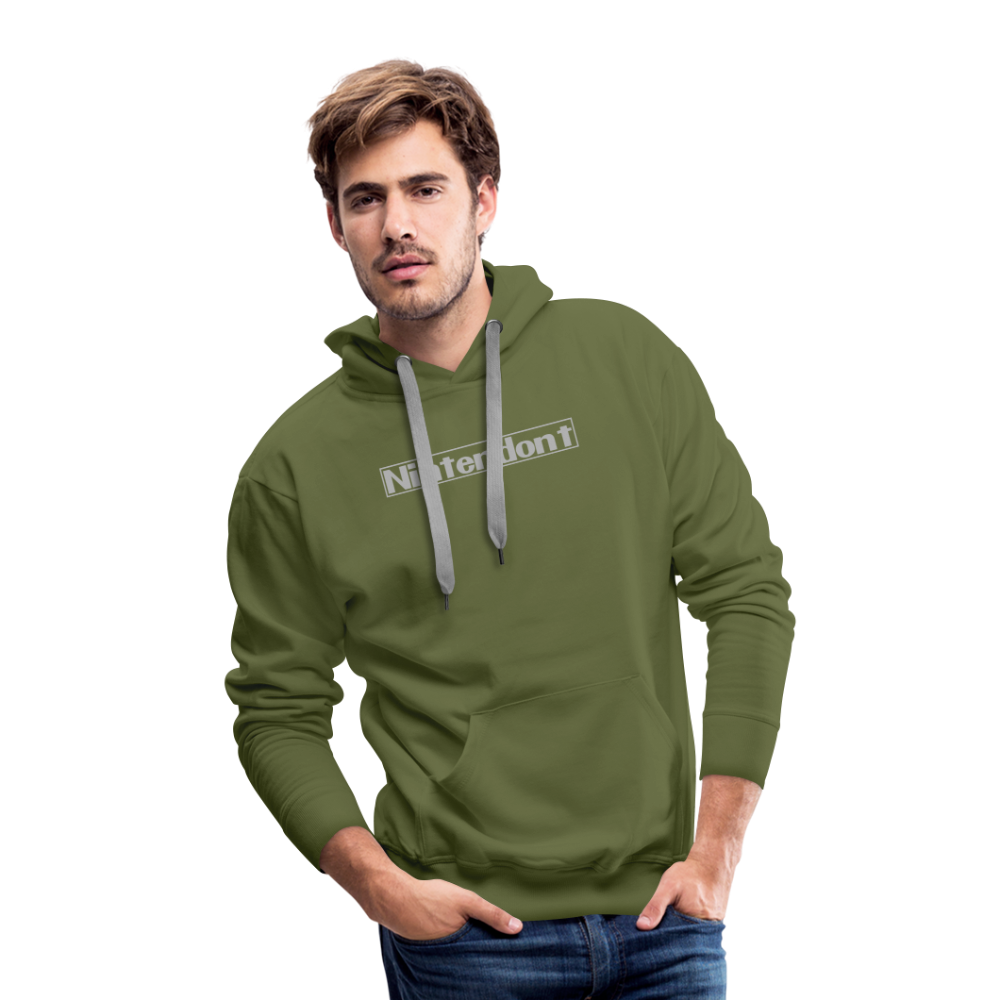 Nintendont funny parody Videogame Gift for Gamers Men’s Premium Hoodie - olive green