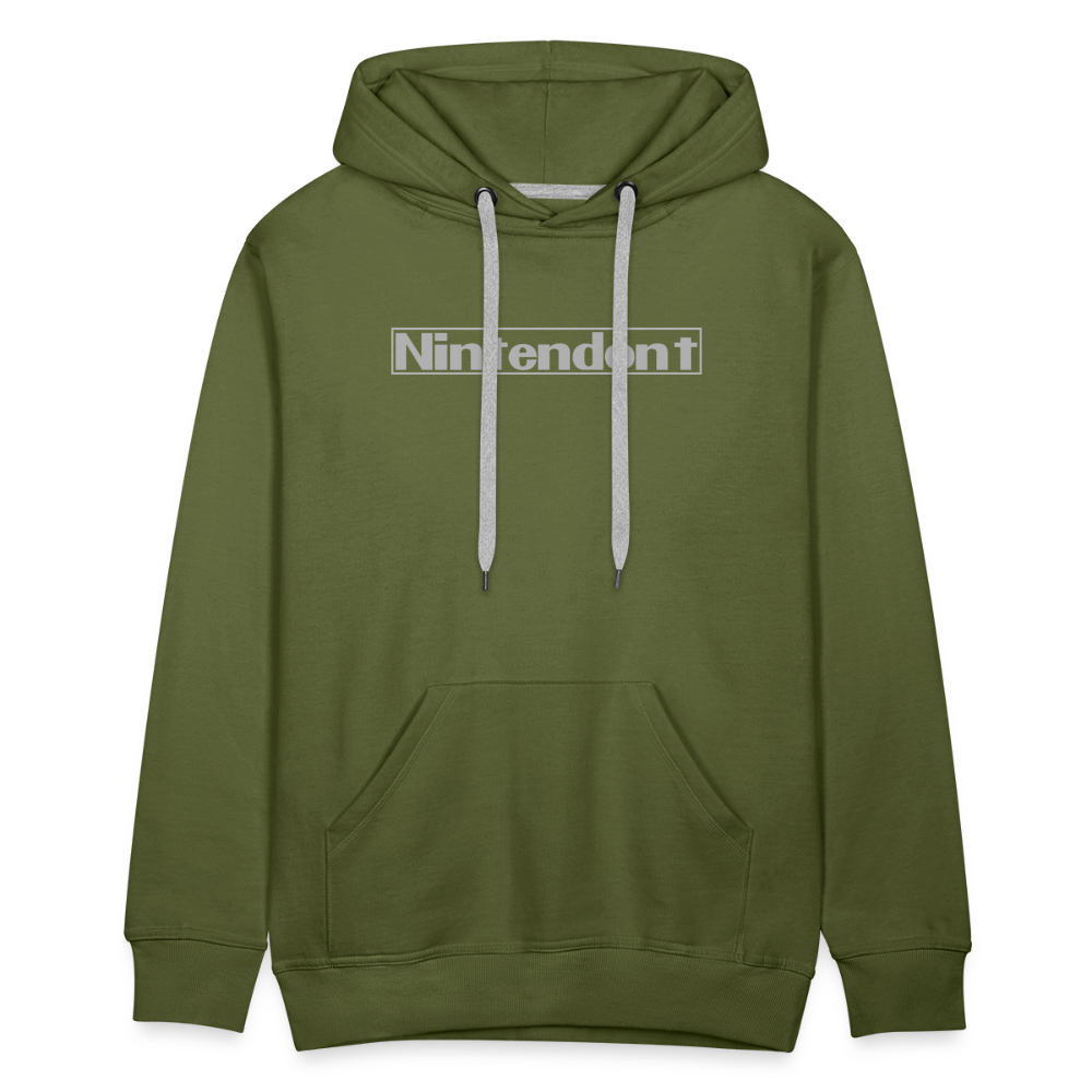 Nintendont funny parody Videogame Gift for Gamers Men’s Premium Hoodie - olive green