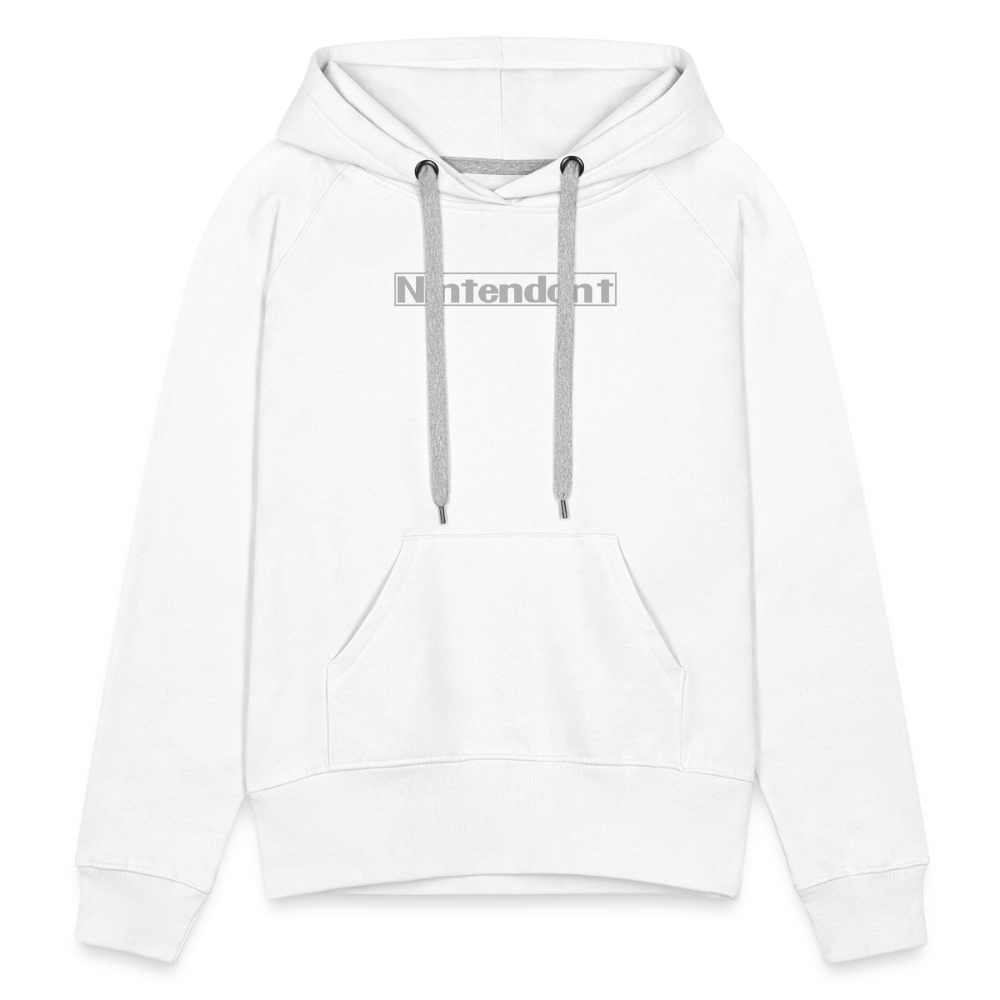 Nintendont funny parody Videogame Gift for Gamers Women’s Premium Hoodie - white