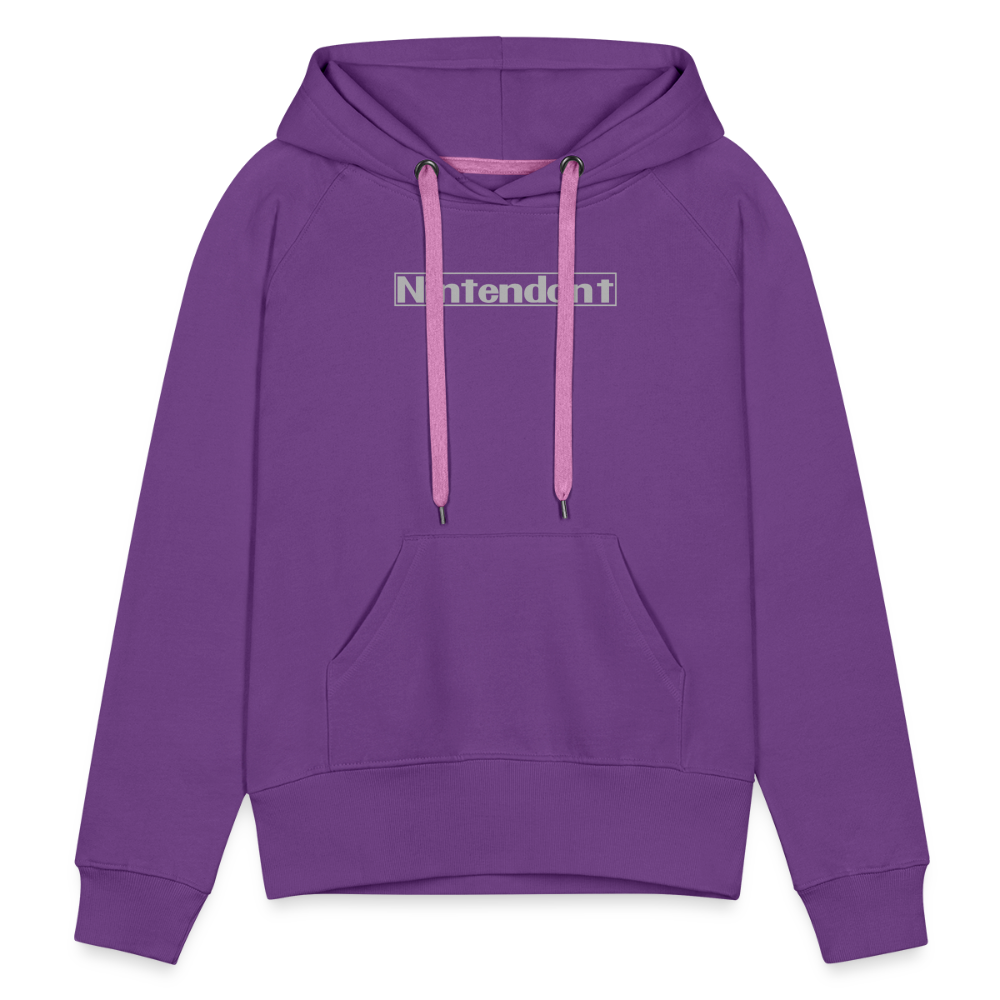 Nintendont funny parody Videogame Gift for Gamers Women’s Premium Hoodie - purple 