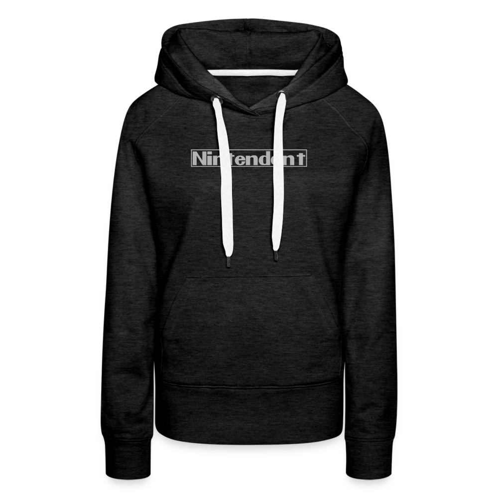 Nintendont funny parody Videogame Gift for Gamers Women’s Premium Hoodie - charcoal grey
