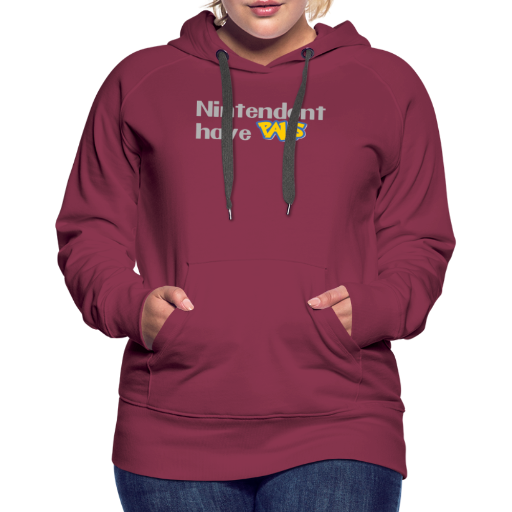 Nintendont have Pals funny Videogame Gift Women’s Premium Hoodie - burgundy