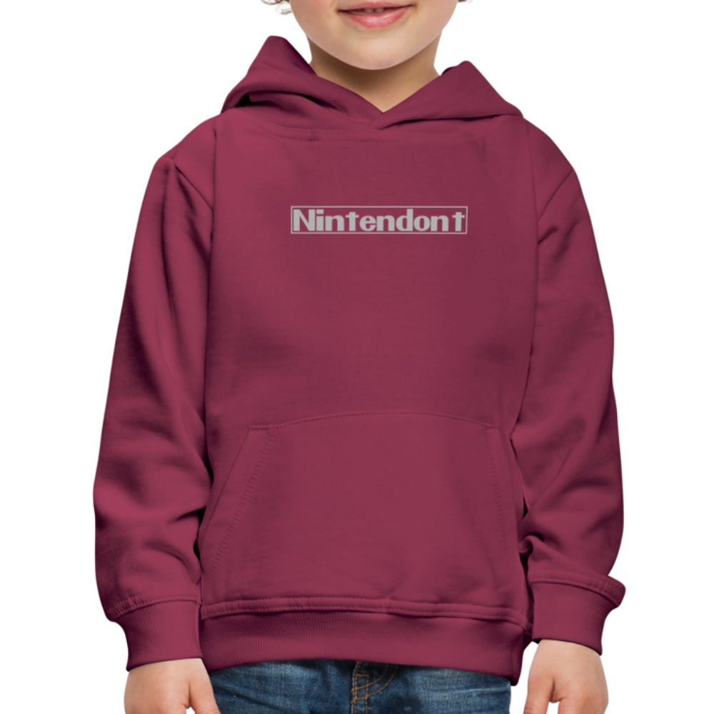 Nintendont funny parody Videogame Gift for Gamers Kids‘ Premium Hoodie - burgundy