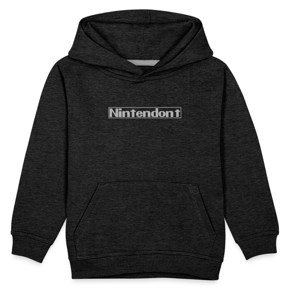 Nintendont funny parody Videogame Gift for Gamers Kids‘ Premium Hoodie - charcoal grey