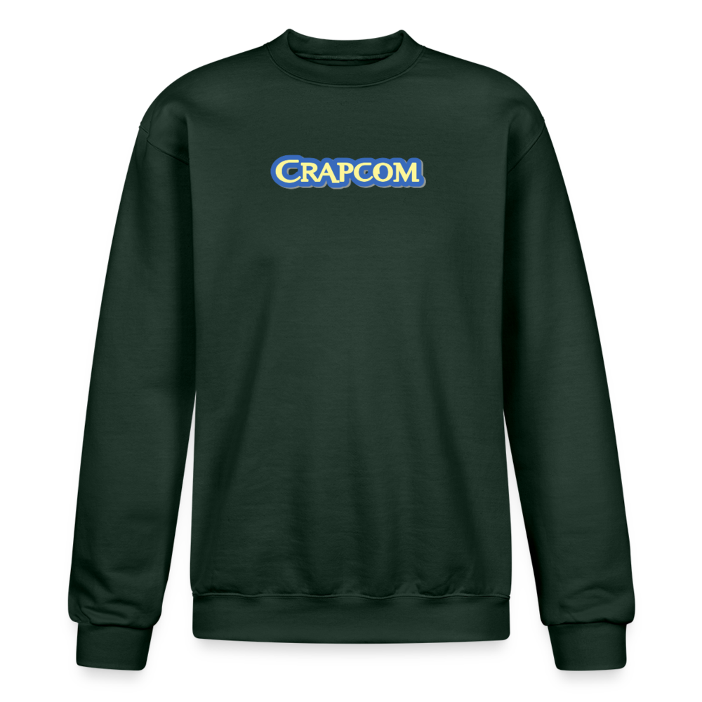 Crapcom funny parody Videogame Gift for Gamers & PC players Champion Unisex Powerblend Sweatshirt - Dark Green