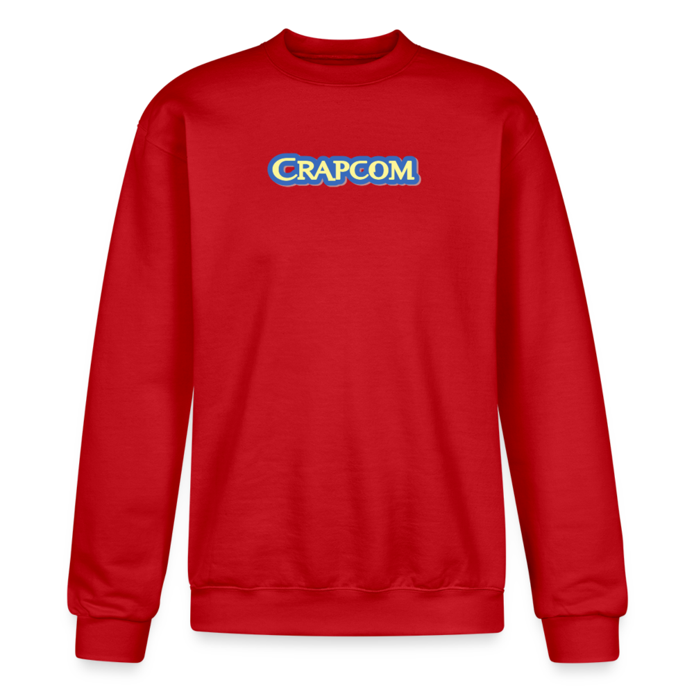 Crapcom funny parody Videogame Gift for Gamers & PC players Champion Unisex Powerblend Sweatshirt - Scarlet
