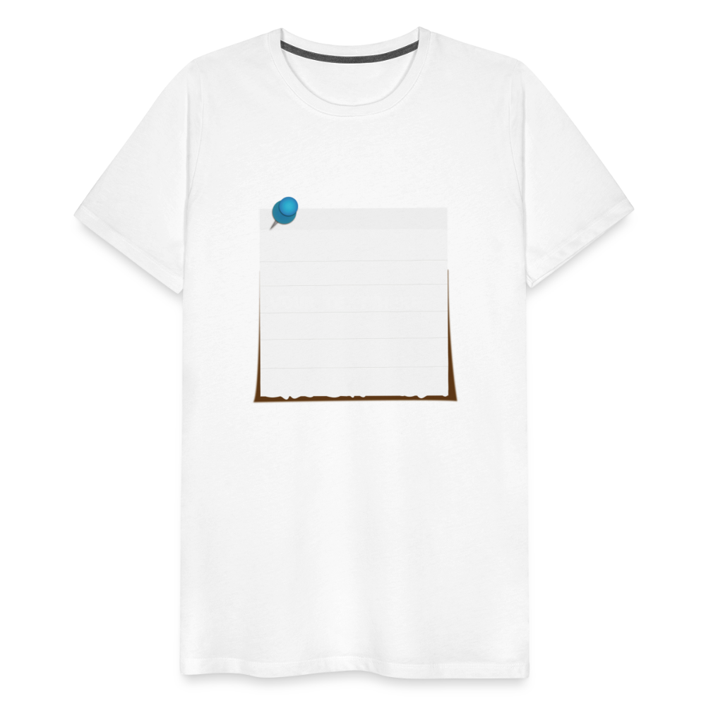 Sticky Note customizable personalized Template Men's Premium T-Shirt add your own photos, images, designs, quotes, texts, and more - white