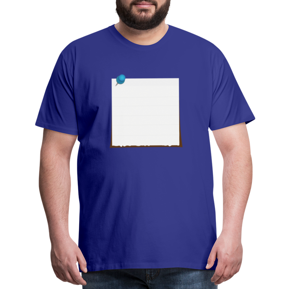 Sticky Note customizable personalized Template Men's Premium T-Shirt add your own photos, images, designs, quotes, texts, and more - royal blue