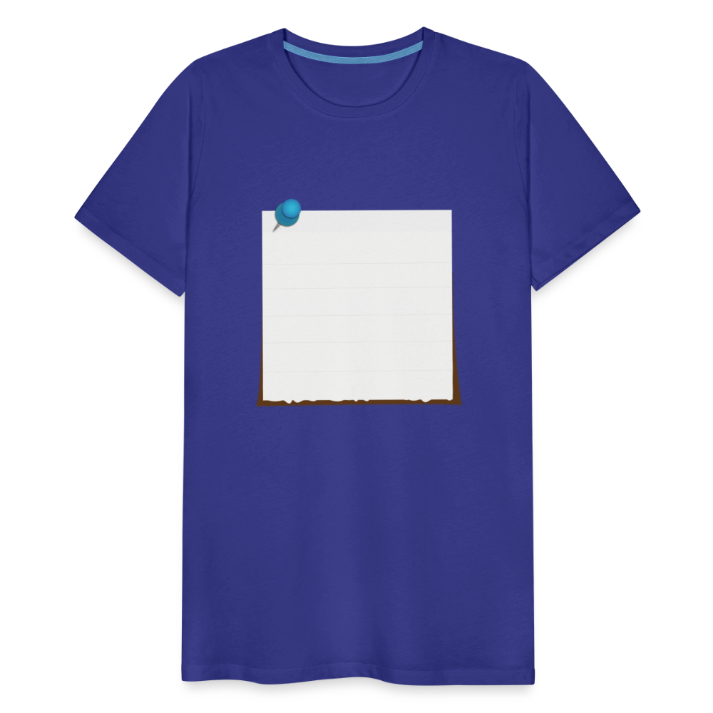 Sticky Note customizable personalized Template Men's Premium T-Shirt add your own photos, images, designs, quotes, texts, and more - royal blue