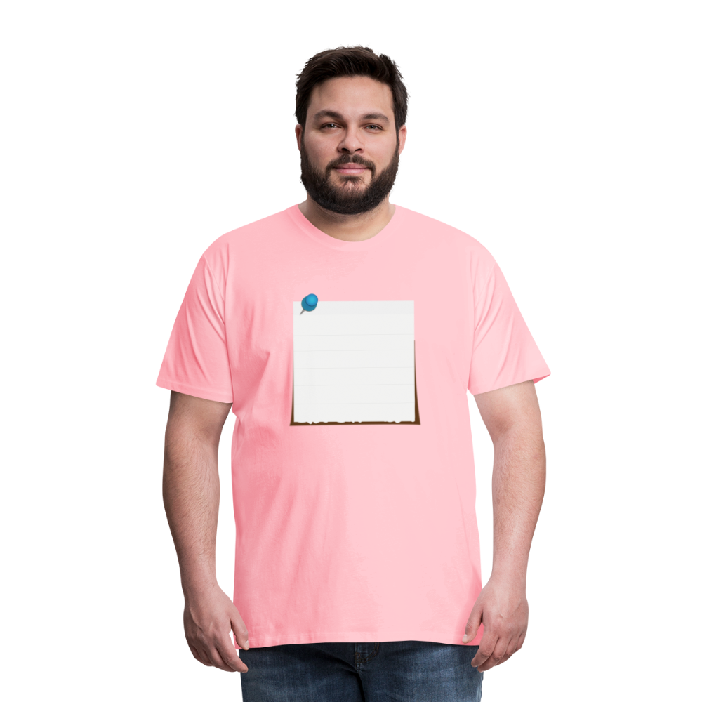 Sticky Note customizable personalized Template Men's Premium T-Shirt add your own photos, images, designs, quotes, texts, and more - pink