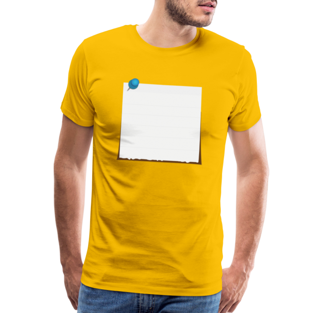 Sticky Note customizable personalized Template Men's Premium T-Shirt add your own photos, images, designs, quotes, texts, and more - sun yellow