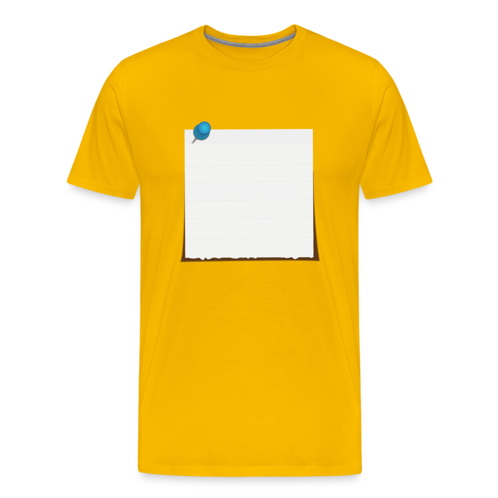 Sticky Note customizable personalized Template Men's Premium T-Shirt add your own photos, images, designs, quotes, texts, and more - sun yellow