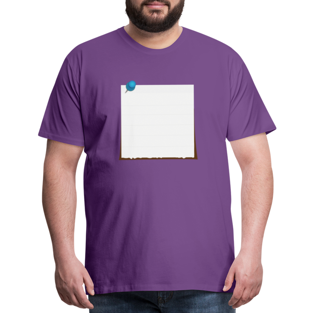 Sticky Note customizable personalized Template Men's Premium T-Shirt add your own photos, images, designs, quotes, texts, and more - purple