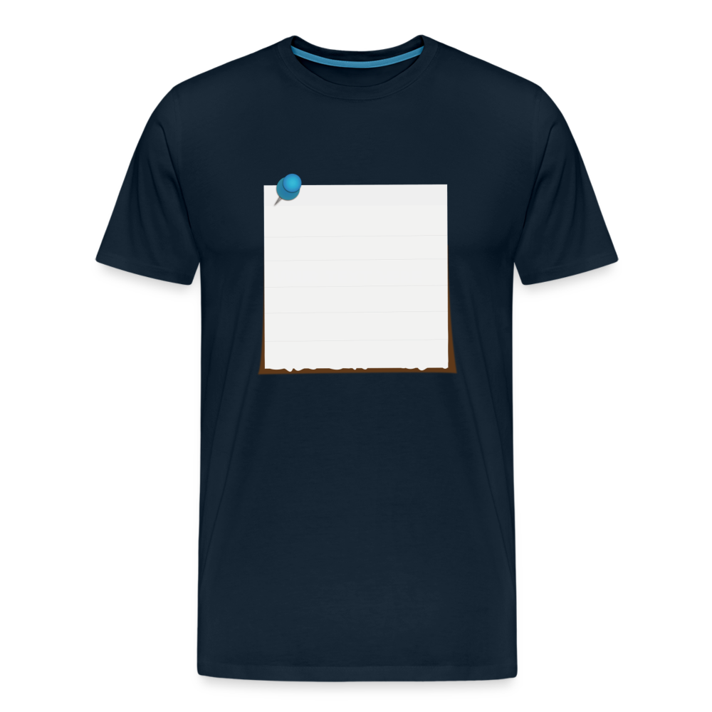Sticky Note customizable personalized Template Men's Premium T-Shirt add your own photos, images, designs, quotes, texts, and more - deep navy