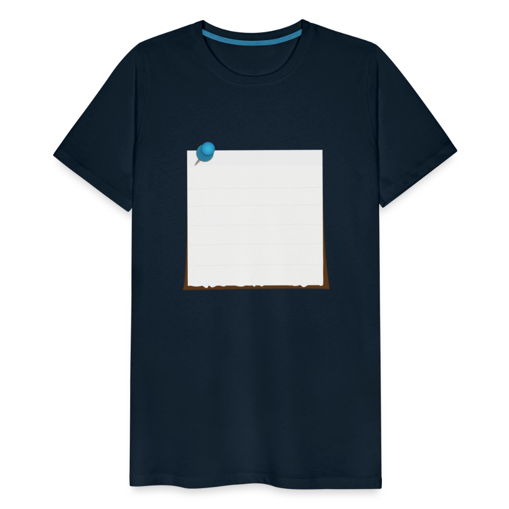 Sticky Note customizable personalized Template Men's Premium T-Shirt add your own photos, images, designs, quotes, texts, and more - deep navy