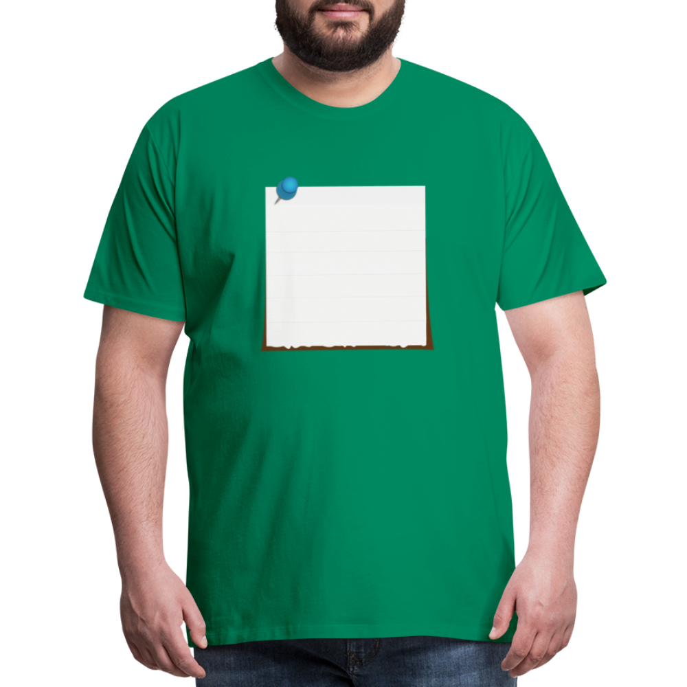 Sticky Note customizable personalized Template Men's Premium T-Shirt add your own photos, images, designs, quotes, texts, and more - kelly green