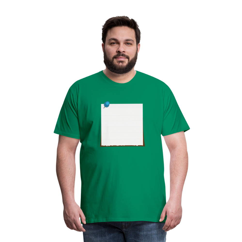Sticky Note customizable personalized Template Men's Premium T-Shirt add your own photos, images, designs, quotes, texts, and more - kelly green
