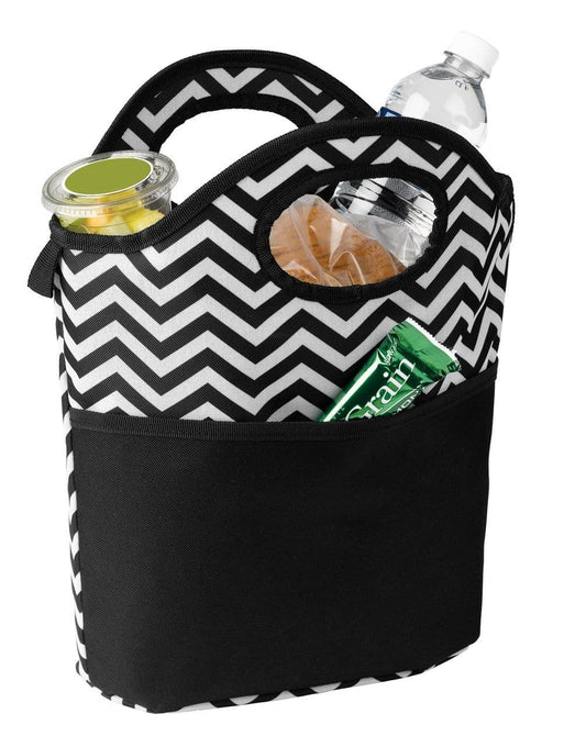 11 inch Chevron Patterned Insulated Small Cooler Tote Sports