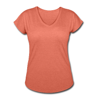 Customizable Women's Tri-Blend V-Neck T-Shirt add your own photos, images, designs, quotes, texts and more