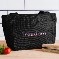 Freedom Patriotic Word Art Lunch Bag