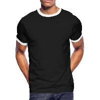 Customizable Men's Ringer T-Shirt add your own photos, images, designs, quotes, texts and more