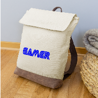 Gamer Word Text Art Canvas Backpack