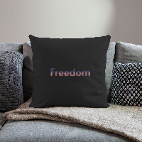 Freedom Patriotic Word Art Throw Pillow Cover 18” x 18”